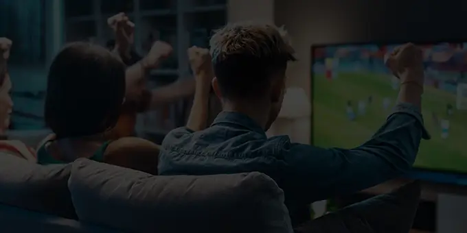 مشاهدة المباريات على التلفاز