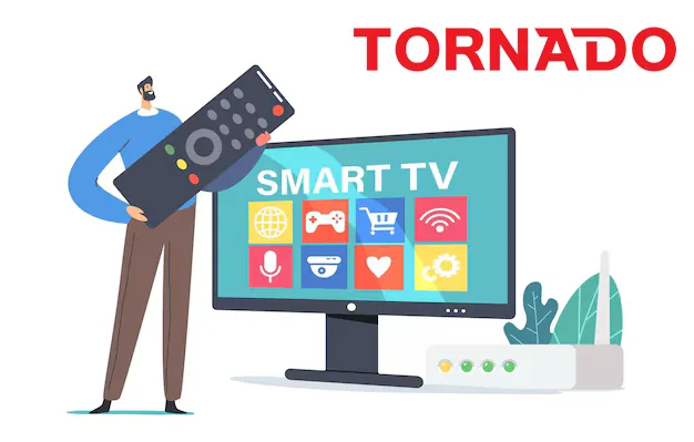 TORNADO TV اشتراك IPTV علي شاشة تورنيدو TORNADO TV