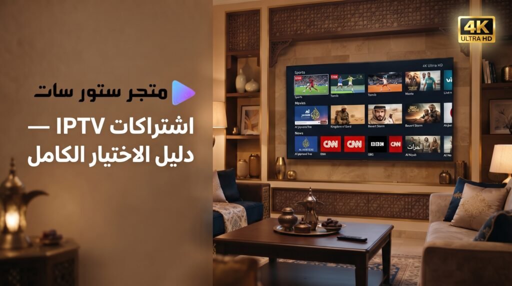 شرح ما هو اشتراك IPTV وكيف يعمل على شاشة تلفاز ذكي بجودة 4K